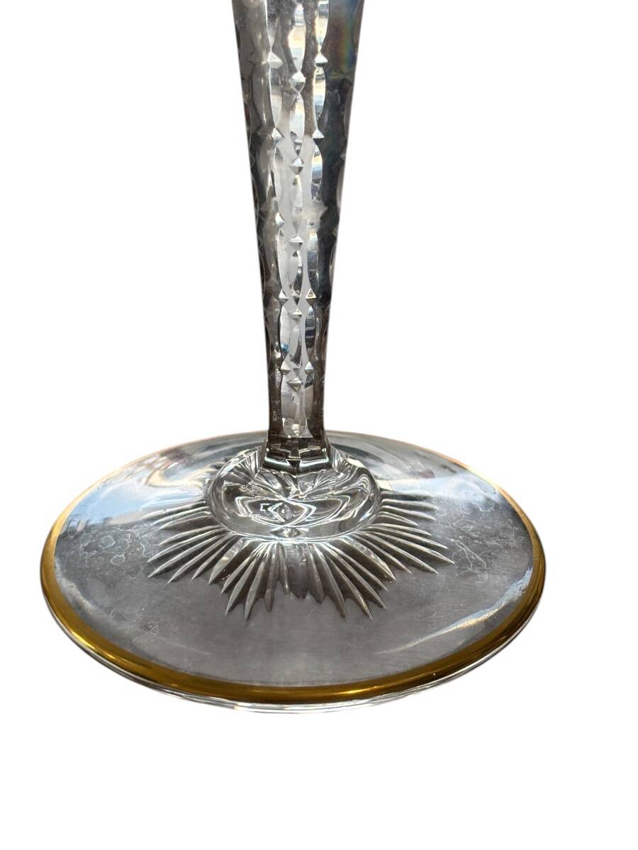 Ensemble de deux grands verres Saint Louis "Excellence", 24,9 cm de hauteur.