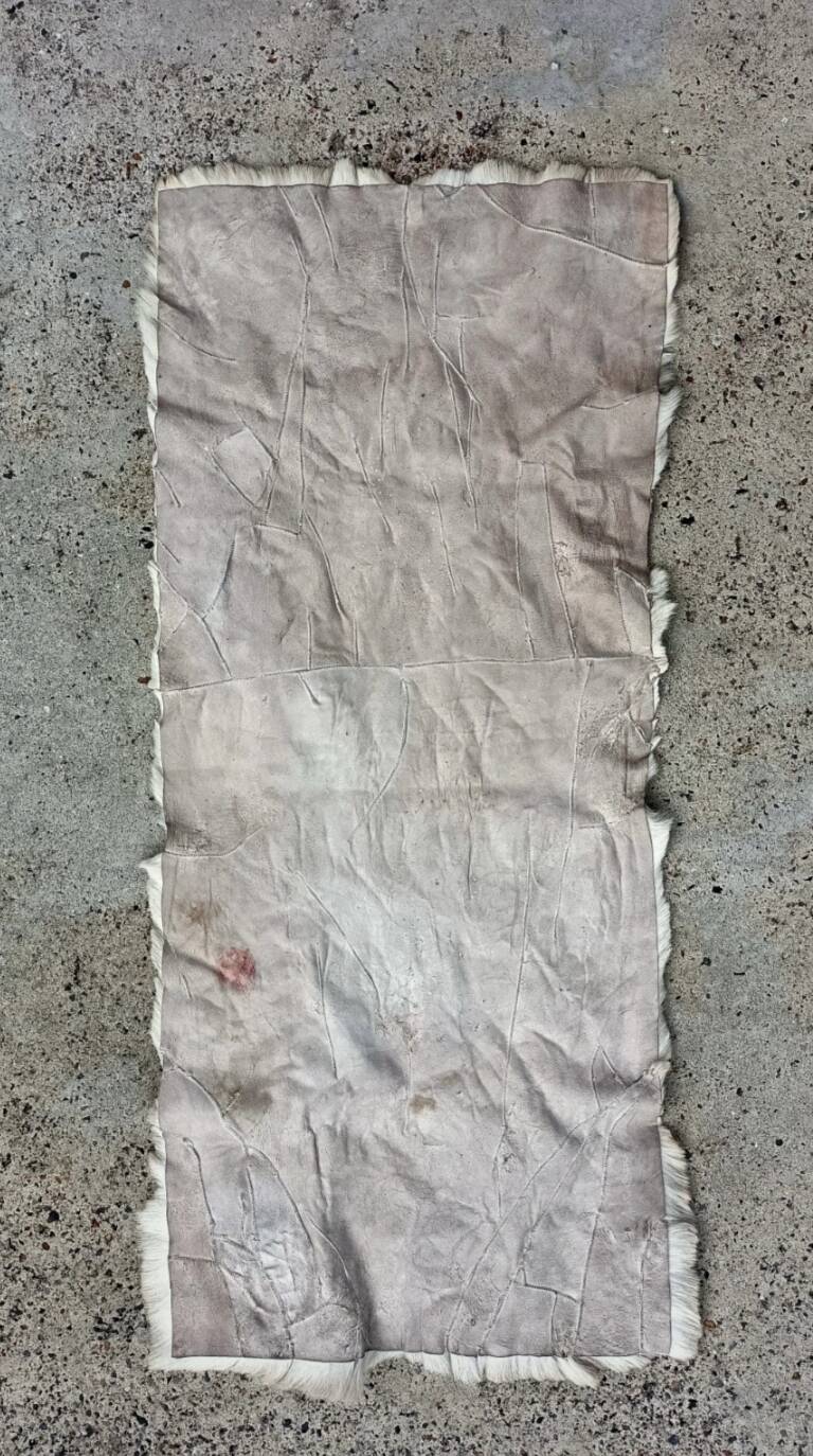 Retro animal skin hair rug