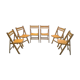 Set of 6 folding chairs 60s