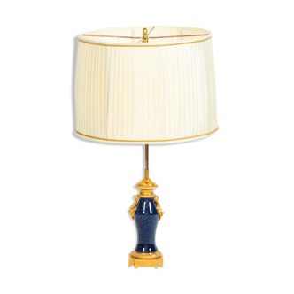 Porcelain and bronze lamp, circa 1880