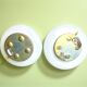 Pair Art Deco white glass wall or ceiling lamps