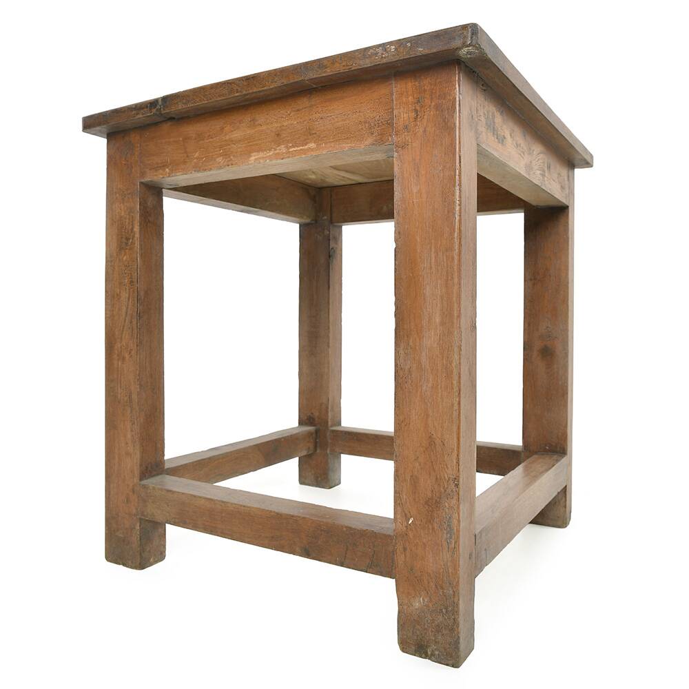 Table basse carrée en bois massif (63 x 59 x 59cm)