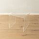 Minimalist side table from the 1970s, acrylic glass