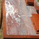 Art Deco oak dressing table, marble top and swivel mirror.