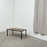 Coffee table in black metal and ceramic