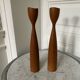 Pair of vintage tulip candlesticks