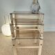 Beige Metal Nesting Tables Yves Boutboul 1970s