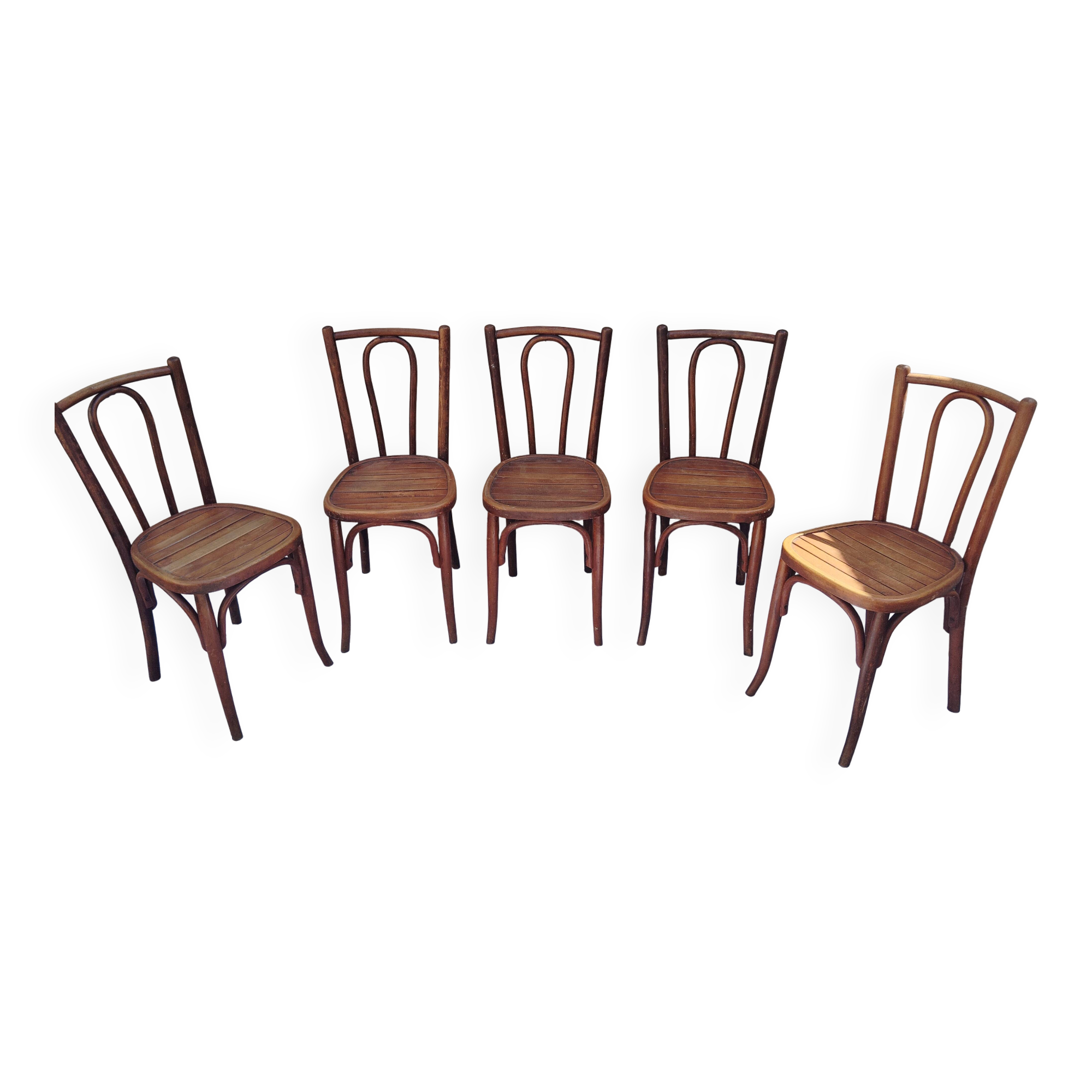 Set of 5 Luterma bistro chairs.