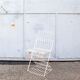 Stackable brutalist iron chairs Italy 70s