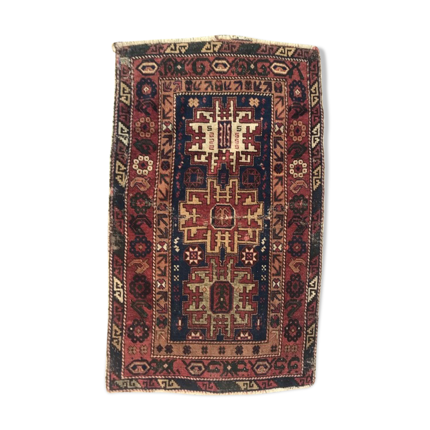 Old caucasian rug shirawan 19th handmade 76x120 cm