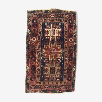 Old caucasian rug shirawan 19th handmade 76x120 cm