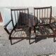 Pair of armchairs year 50 blue fabric