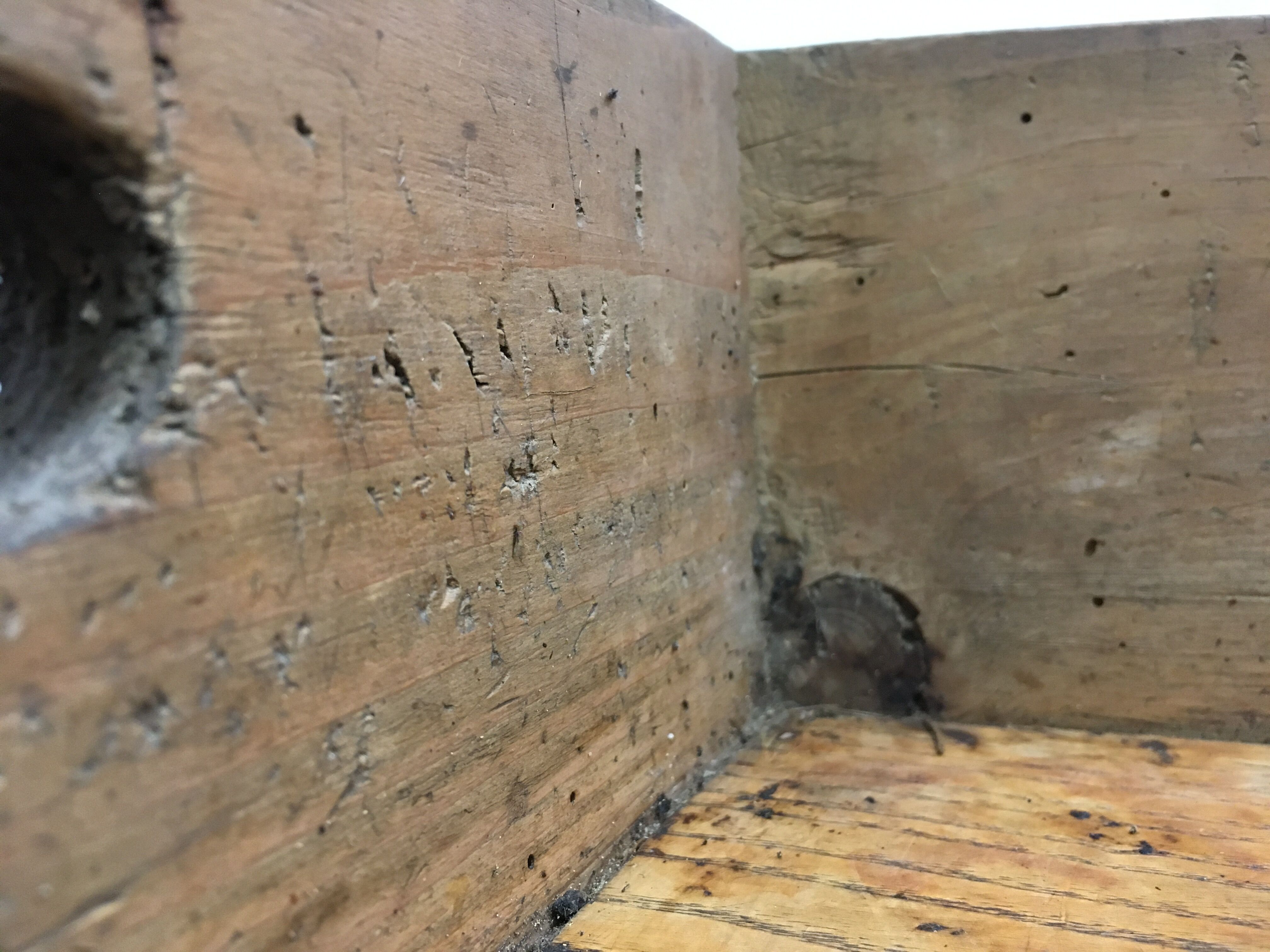 Butcher's log tray old grocery store