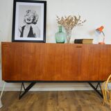 Scandinavian teak and metal sideboard