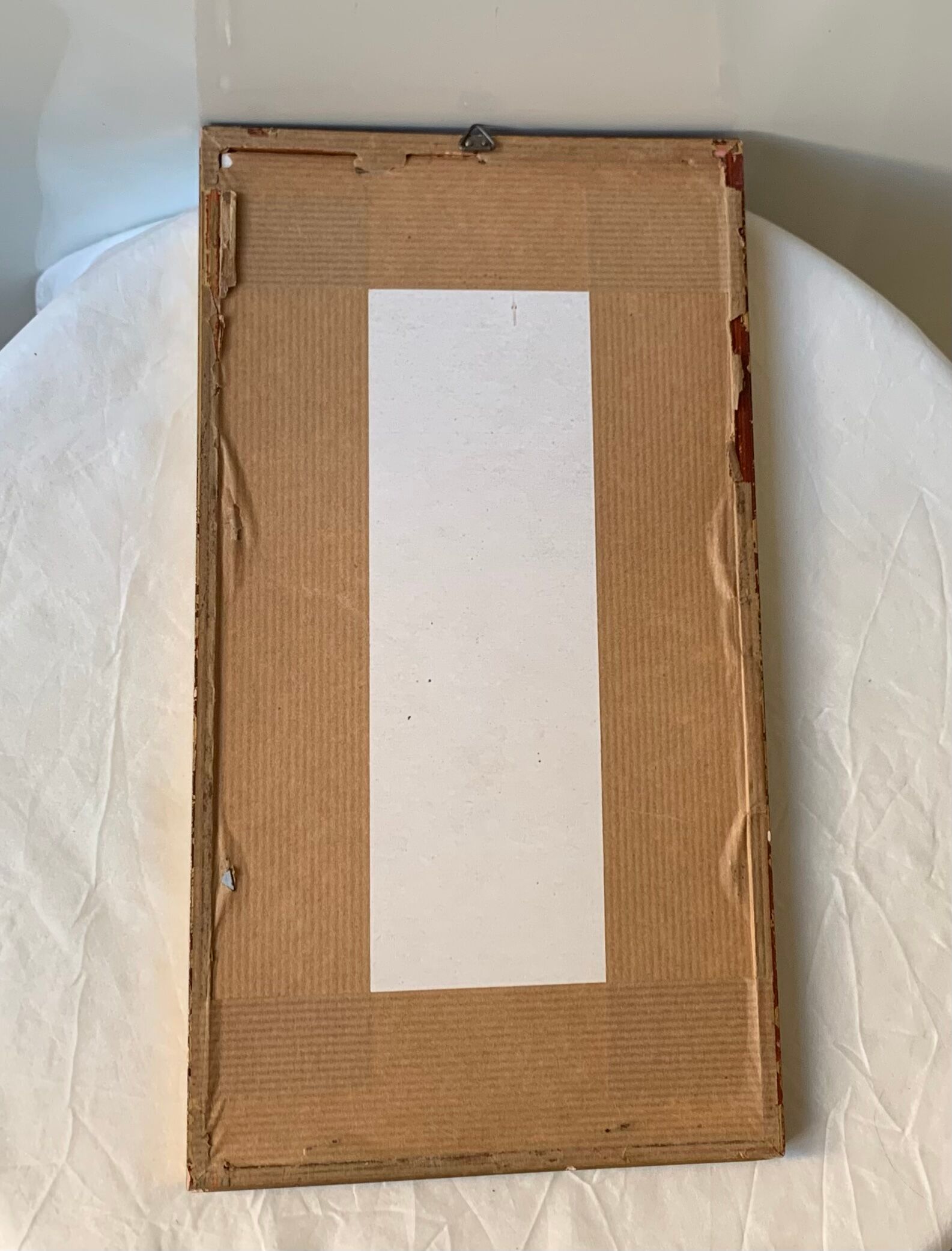 Old painting frame dried flowers vintage