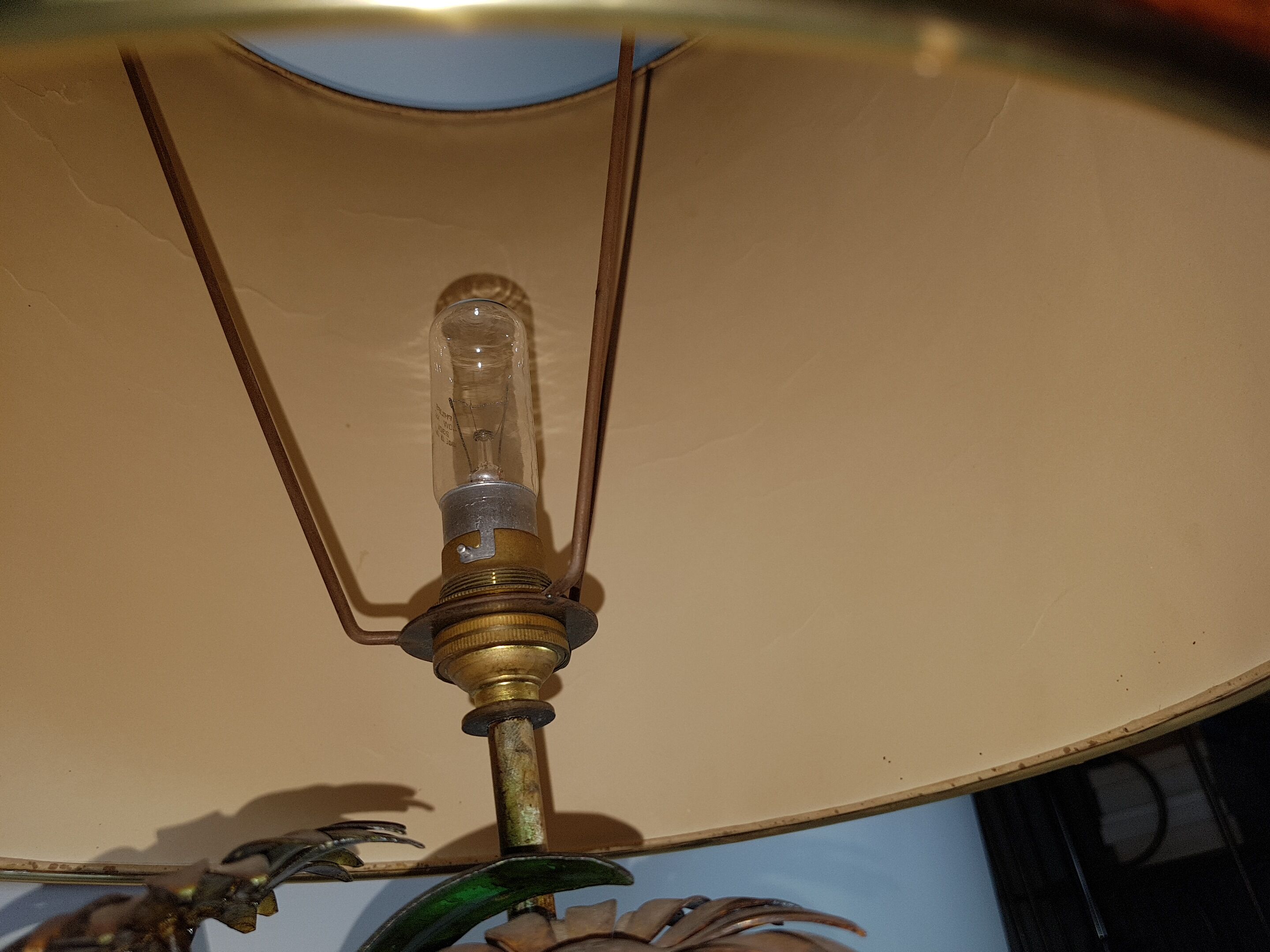 Lamp deco marguerittes metal Vintage 70s