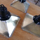 Brass reflector industrial pendant light