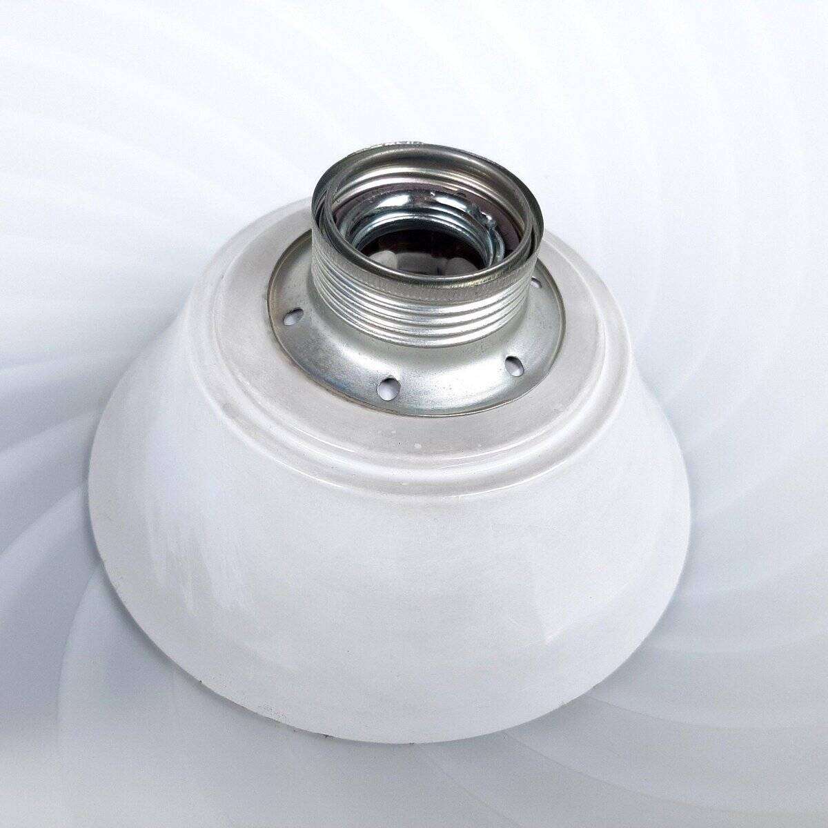 Suspension vintage italienne blanche et noire, années 1980