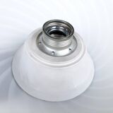 Suspension vintage italienne blanche et noire, années 1980