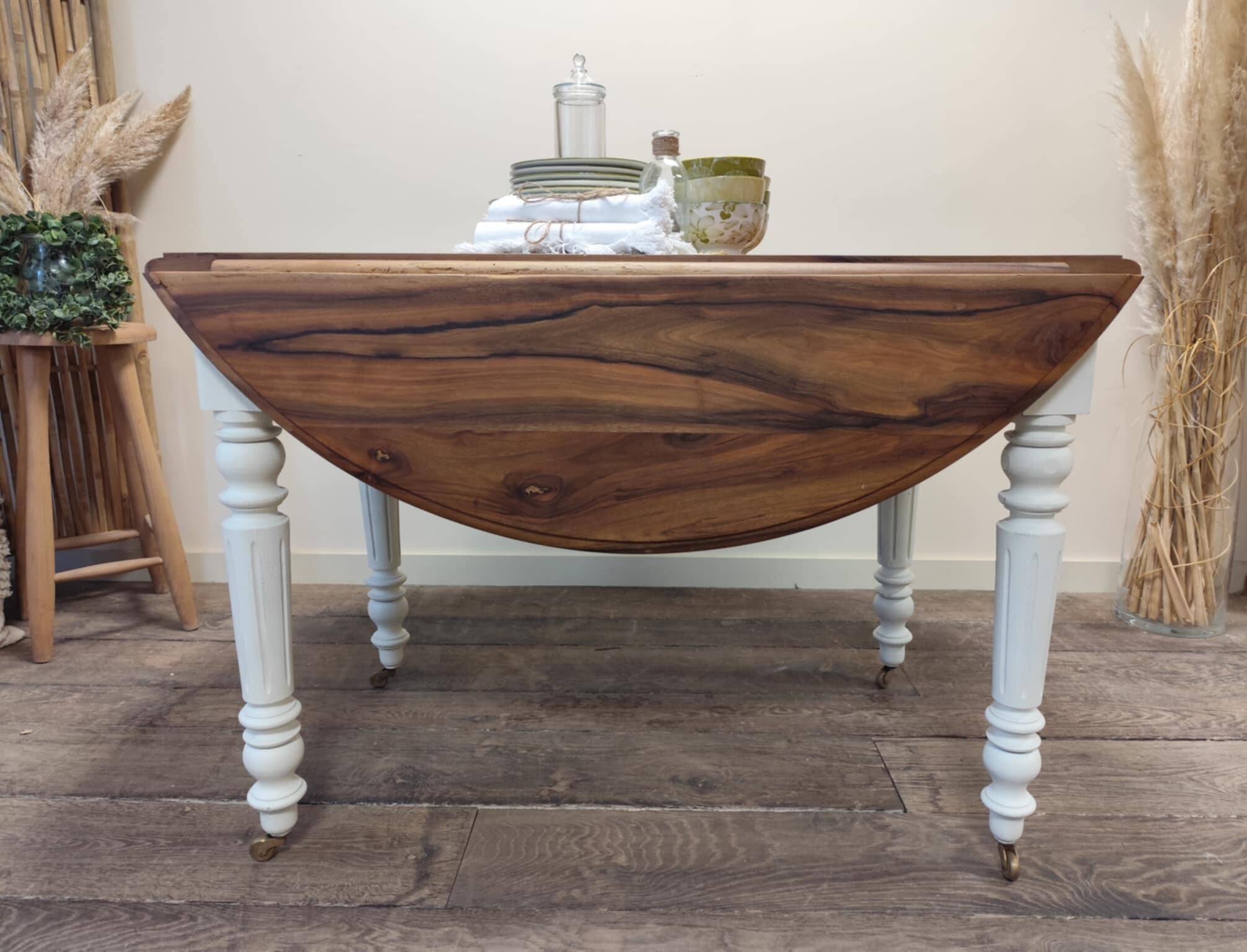 Console/table convertible in walnut