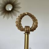 Lampe Lucien Gau style Empire en bronze massif doré à l'or vif "aux cygnes"