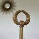 Lucien Gau empire style lamp in solid bronze gilded with bright gold "with swans"