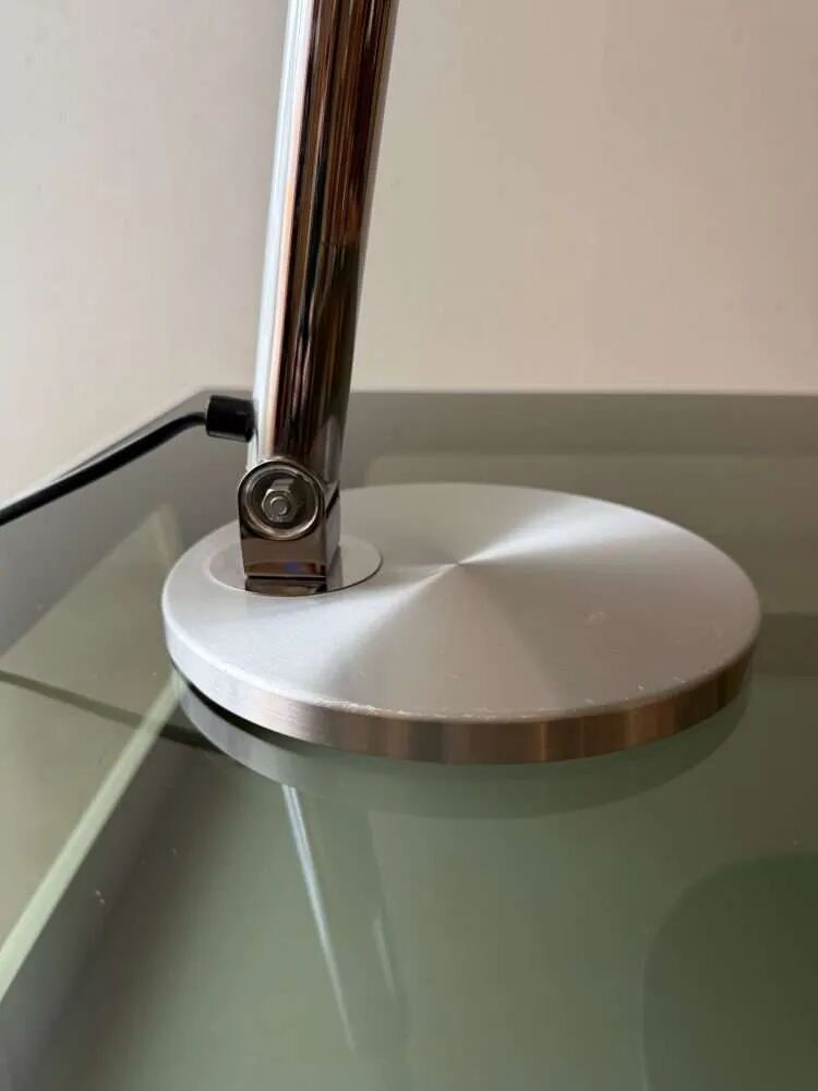 Hala desk lamp model 144 Busquet silver grey 1950s