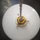 Suspension opaline white smooth art deco 1930