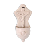 19th century earthenware stoup, Mouzin Frères, Onnaing