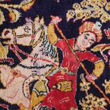 Tapis d'orient persan fait main Ghoum en soie 168 x 105
