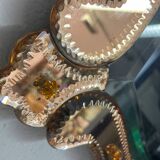 Venetian Quadratic Mirror with Rosé Rauchglass Frame