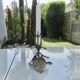 Floral bronze candlestick, Art Nouveau style, 1930s-1940s.