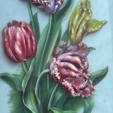 Fixed painting under glass signed H.Garnier