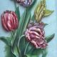 Fixed painting under glass signed H.Garnier