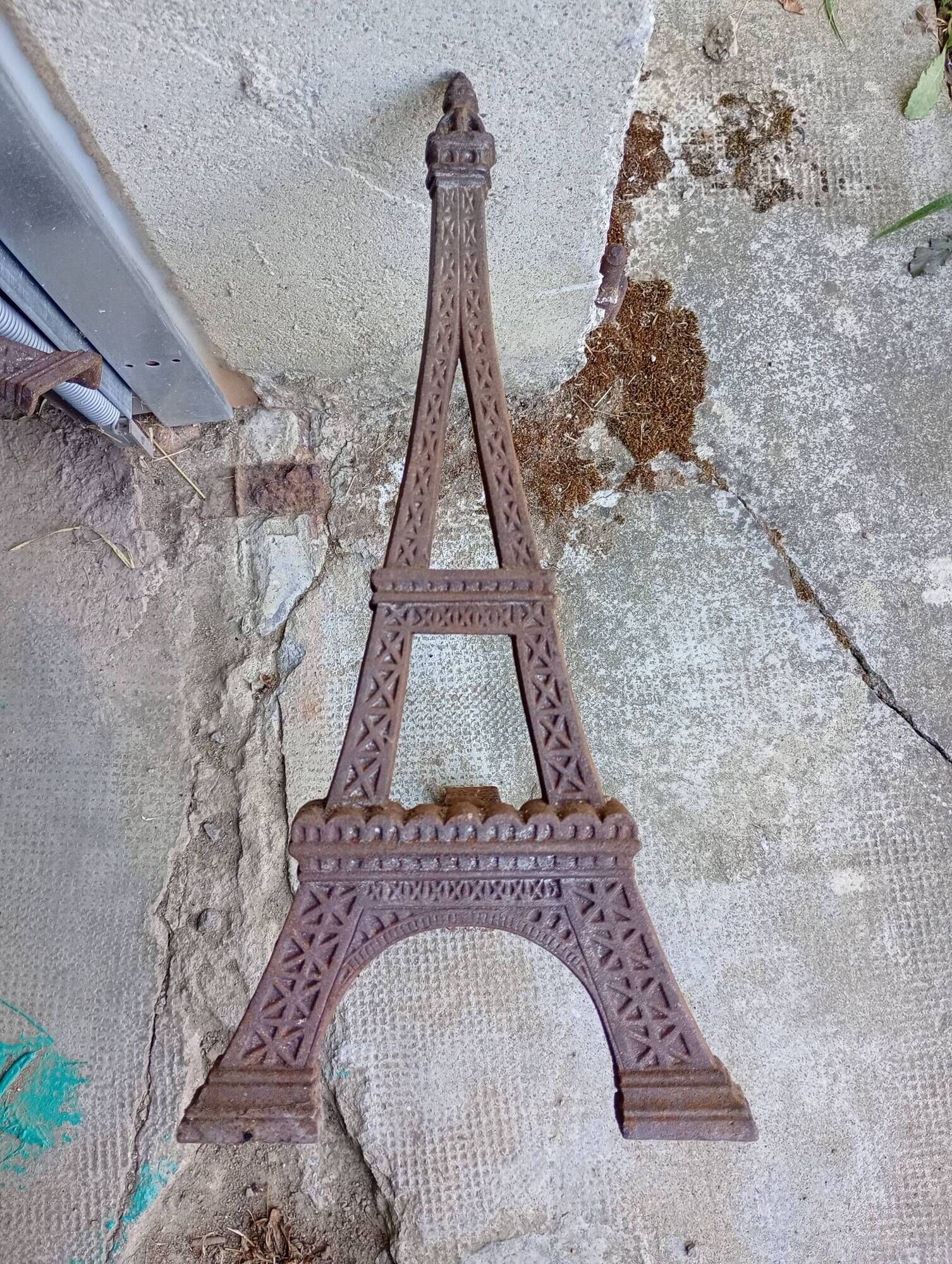 Pair of fire dogs Eiffel Tower 1900
