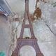 Pair of fire dogs Eiffel Tower 1900