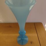 Blue opaline soliflore vase