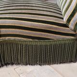 Napoleon III period velvet fireside chair