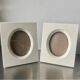 Pair vintage bakelite frames 14.5 cm x 12.5 cm glass 8.5 cm x  6 cm
