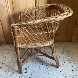 Child's wicker armchair