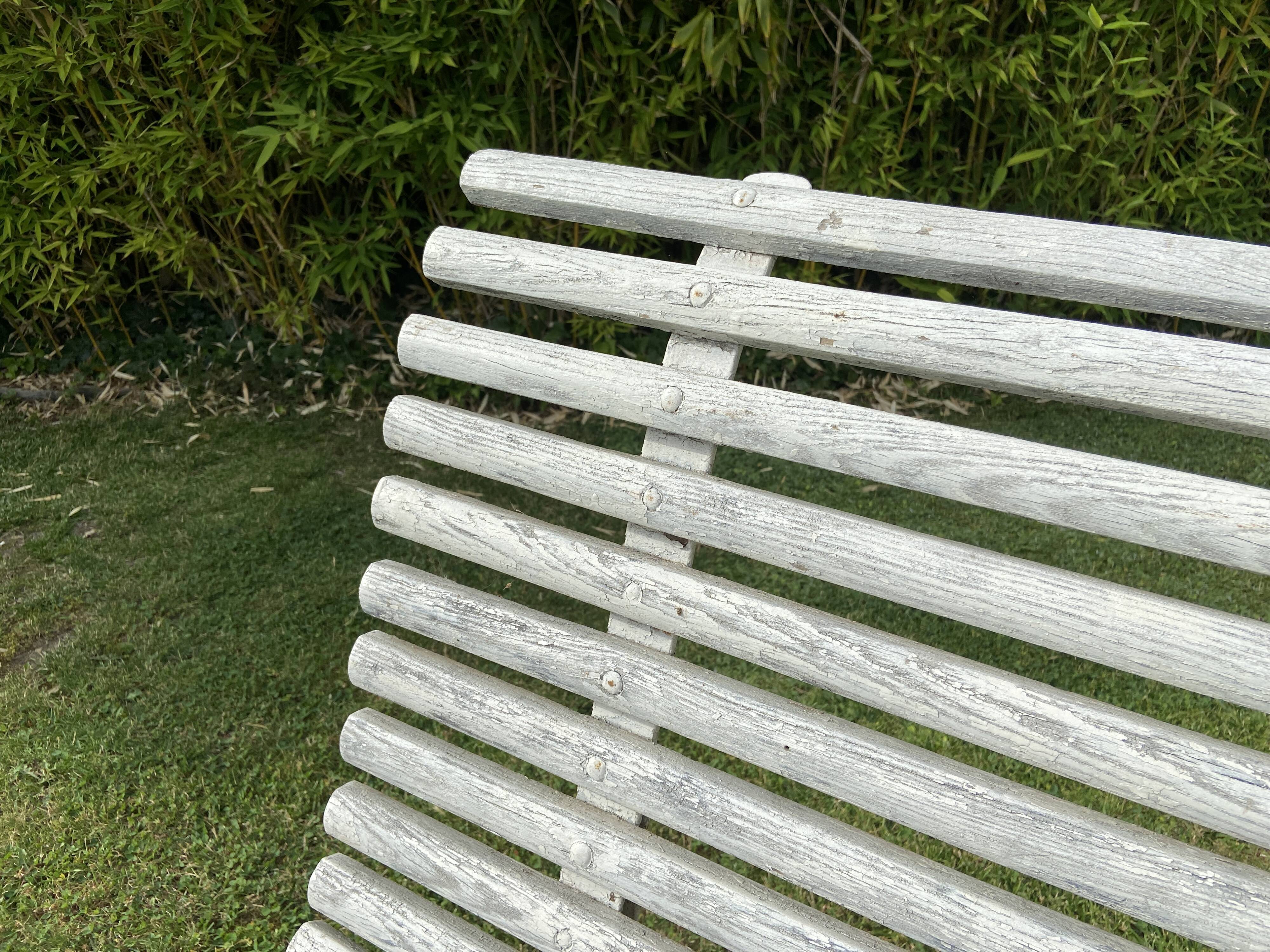 Banc vintage de jardin des années 60