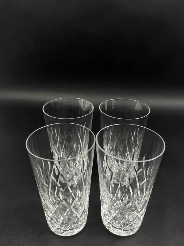 Lot de 4 gobelets à eau en cristal de Lorraine