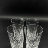 Lot de 4 gobelets à eau en cristal de Lorraine