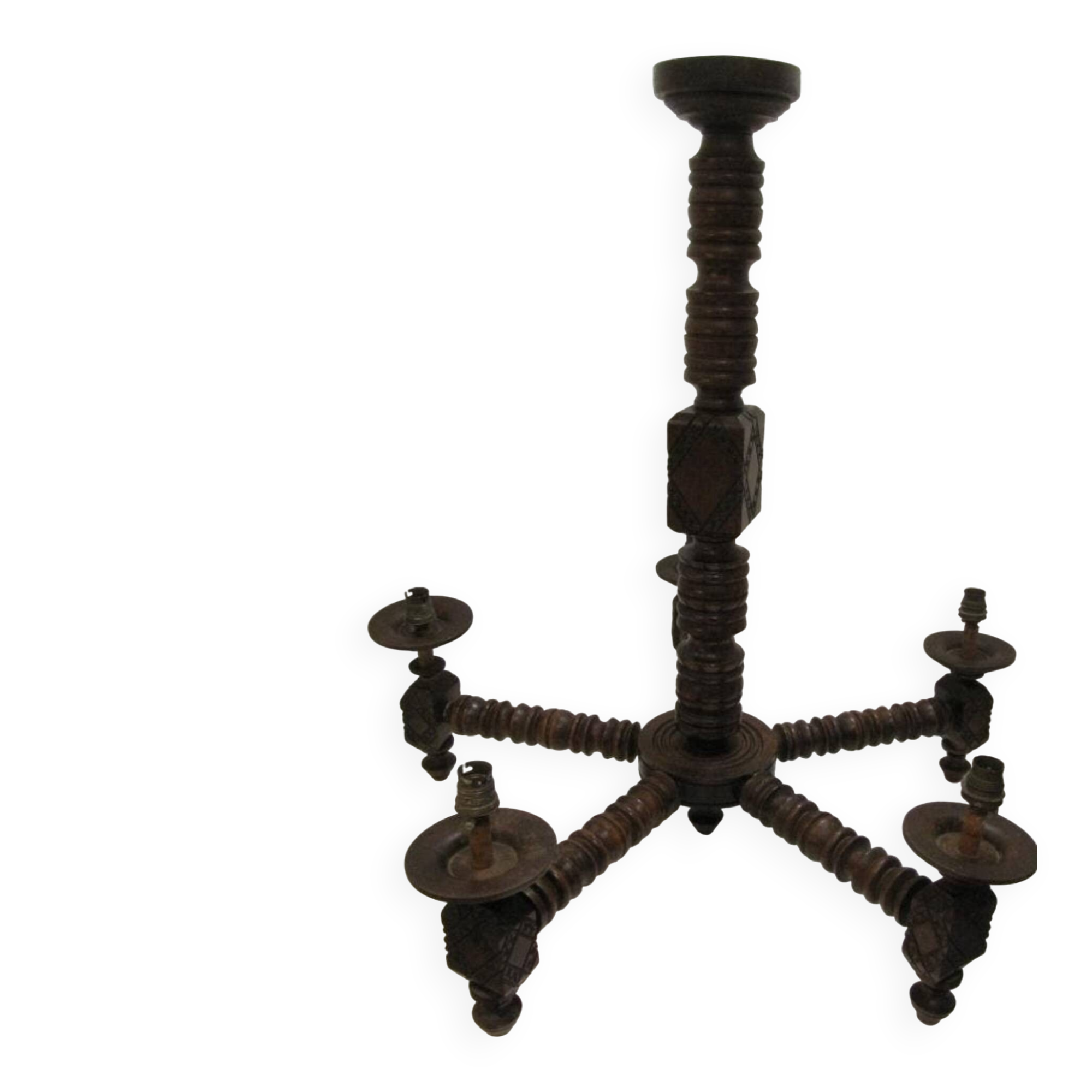 Brutalist lamp in the manner of Charles Dudouyt