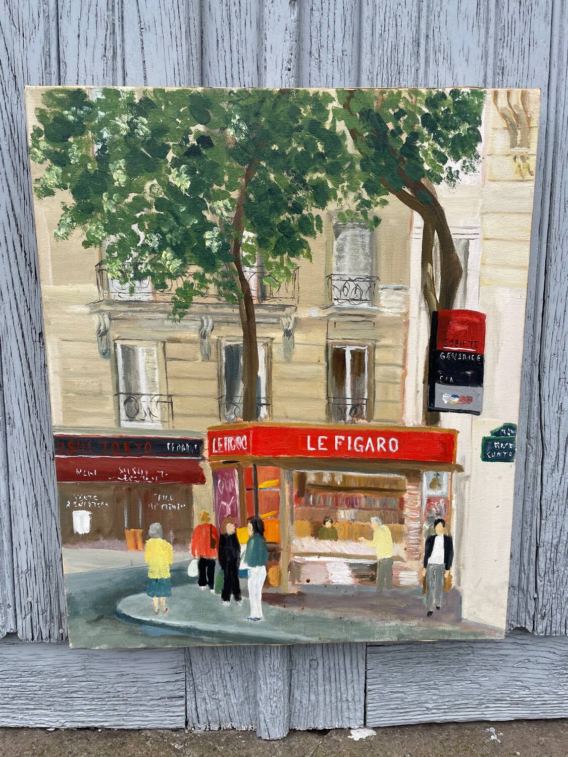 Tableau/peintureTerrasse à Paris Le Figaro