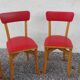 Lot of 4 vintage red chairs