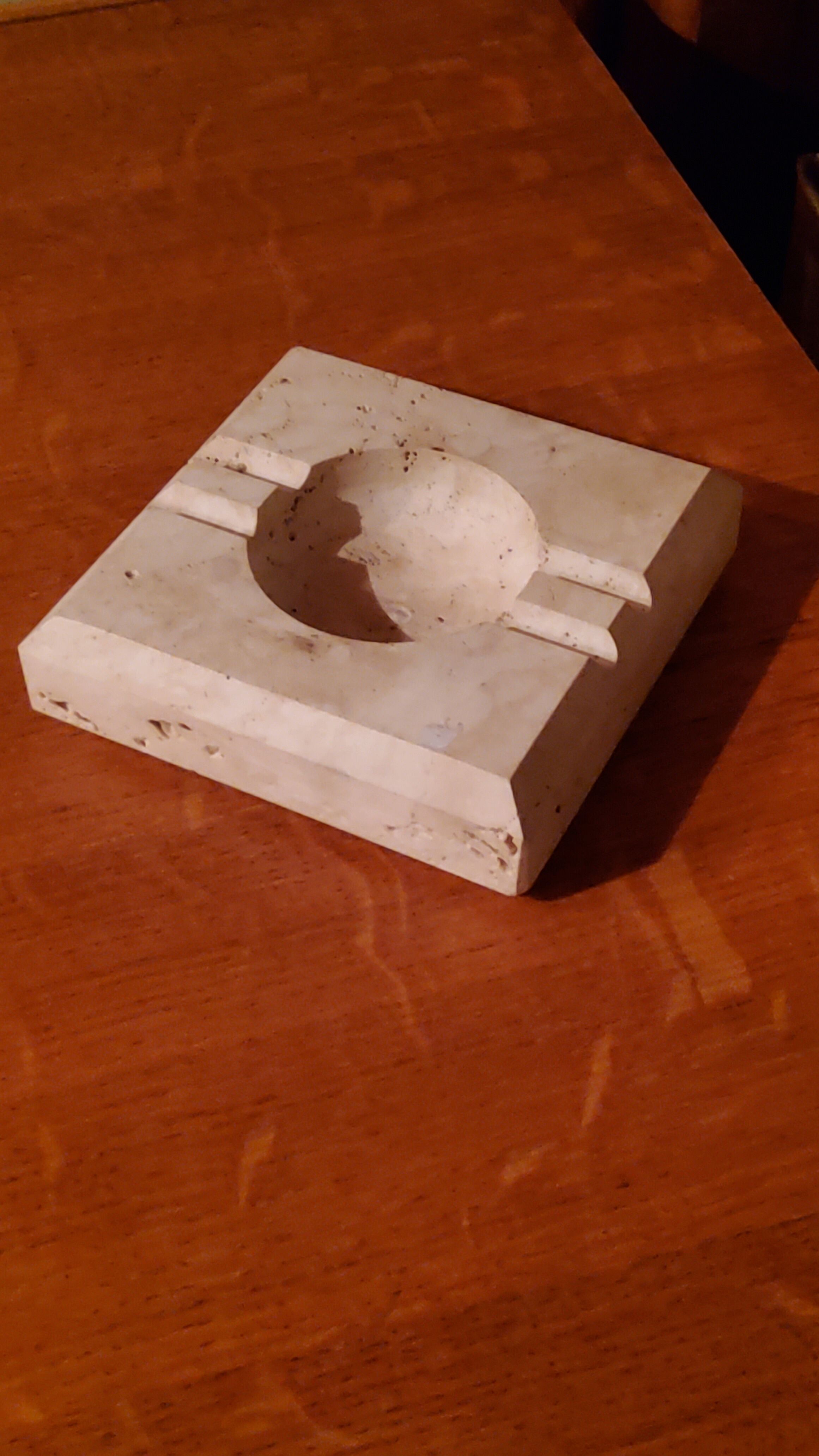 Travertine ashtray from the 70s