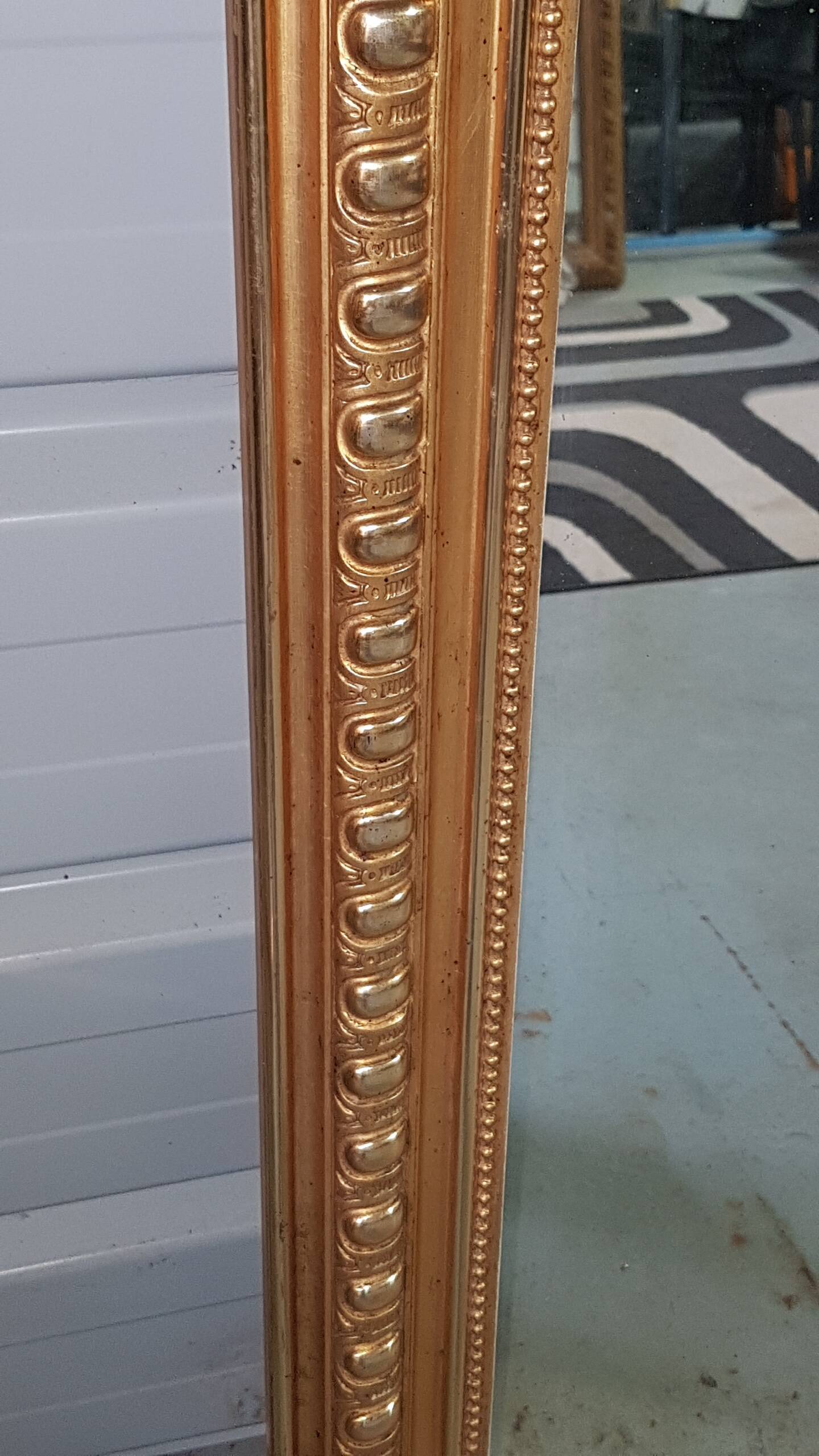 Gilded mirror Napoleon III 162 cm x 0.90 cm
