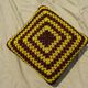 Vintage wool cushion crochet year 60