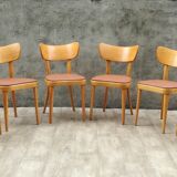 6 thonet chairs in blond wood